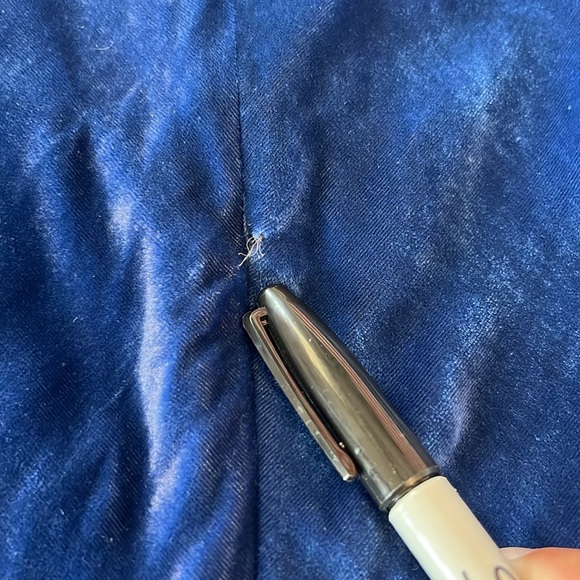 Magaschoni Blue Velvet Mini Dress size 10 NWT - Picture 11 of 12